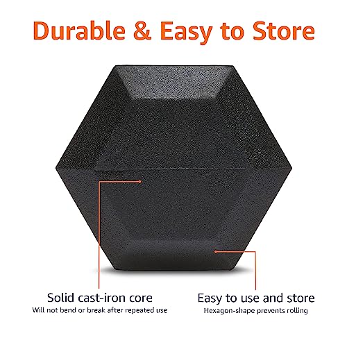 Amazon Basics Rubber Hex Dumbbell Hand Weight