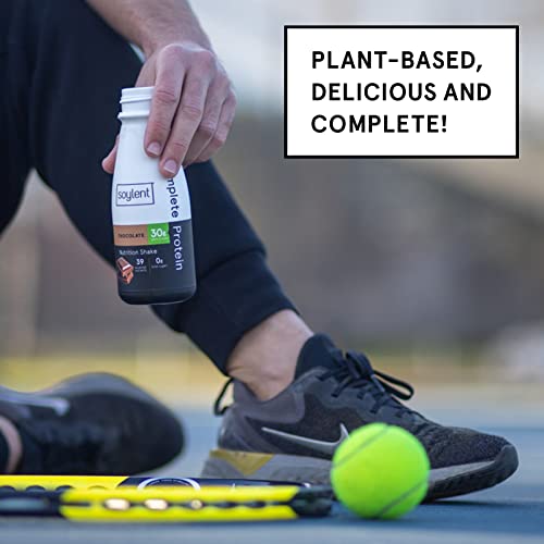 Soylent Complete Protein Shake, Chocolate, 30g Protein, Vegan, Dairy Free and 0g Sugar, Ready to Drink Protein Drinks, 11oz (12 Pack)