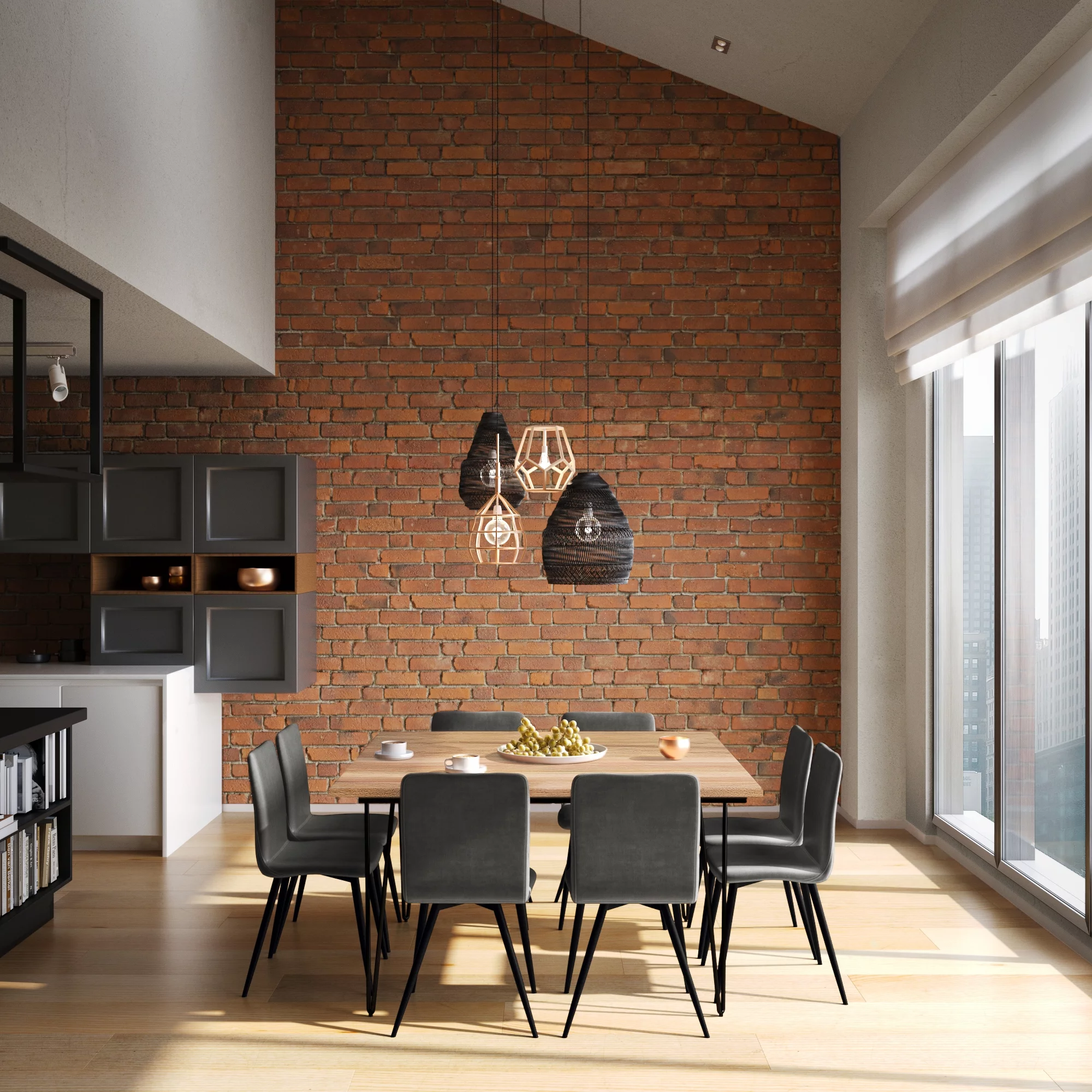 Simpli Home Hunter Solid Wood 54 inch Square Dining Table in Natural