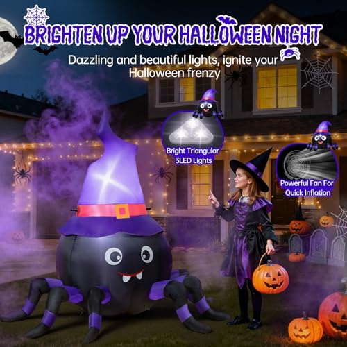 8FT Inflatable Pteranodon Dragon Decoration with LED Lights, Open Mouth & Sharp Teeth – Giant Blow Up Halloween Inflatables for Yard, Lawn, Garden, Holiday Fun Decor, Gifts for Kids & Adults