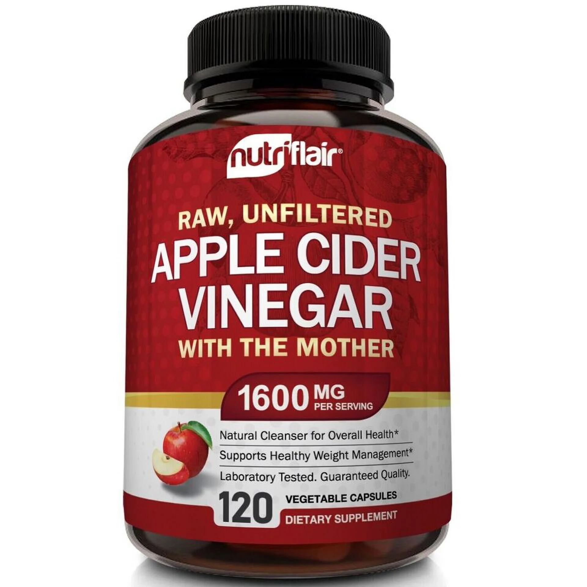 Apple Cider Vinegar Capsules - 1600mg 120 Capsule