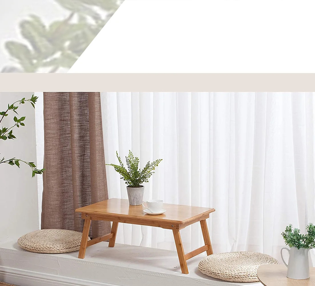 Laptop Desk Bed Tray Table Folding Low Table Bamboo Table Tea Coffee Folding Table Portable Picnic Desk Outdoor Activity Balcony Bay Window Table Working Reading Writing