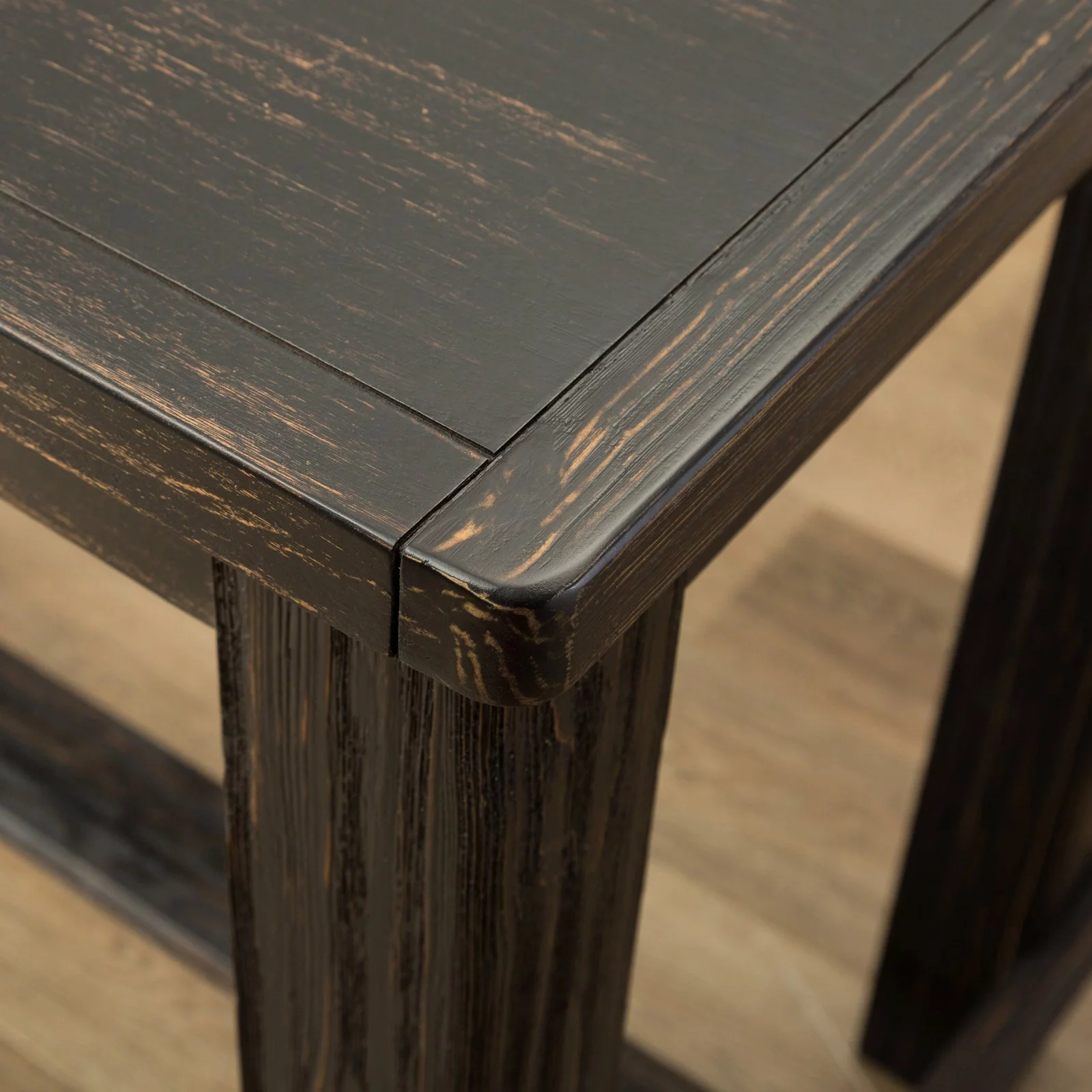 Roundhill Furniture Lotusville 64 in. Rectangular Wooden Bar Height Table