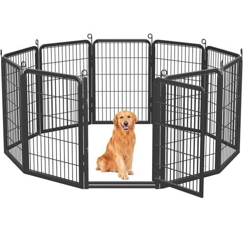 Dog Playpen Outdoor with Low Threshold Full Gate, 32