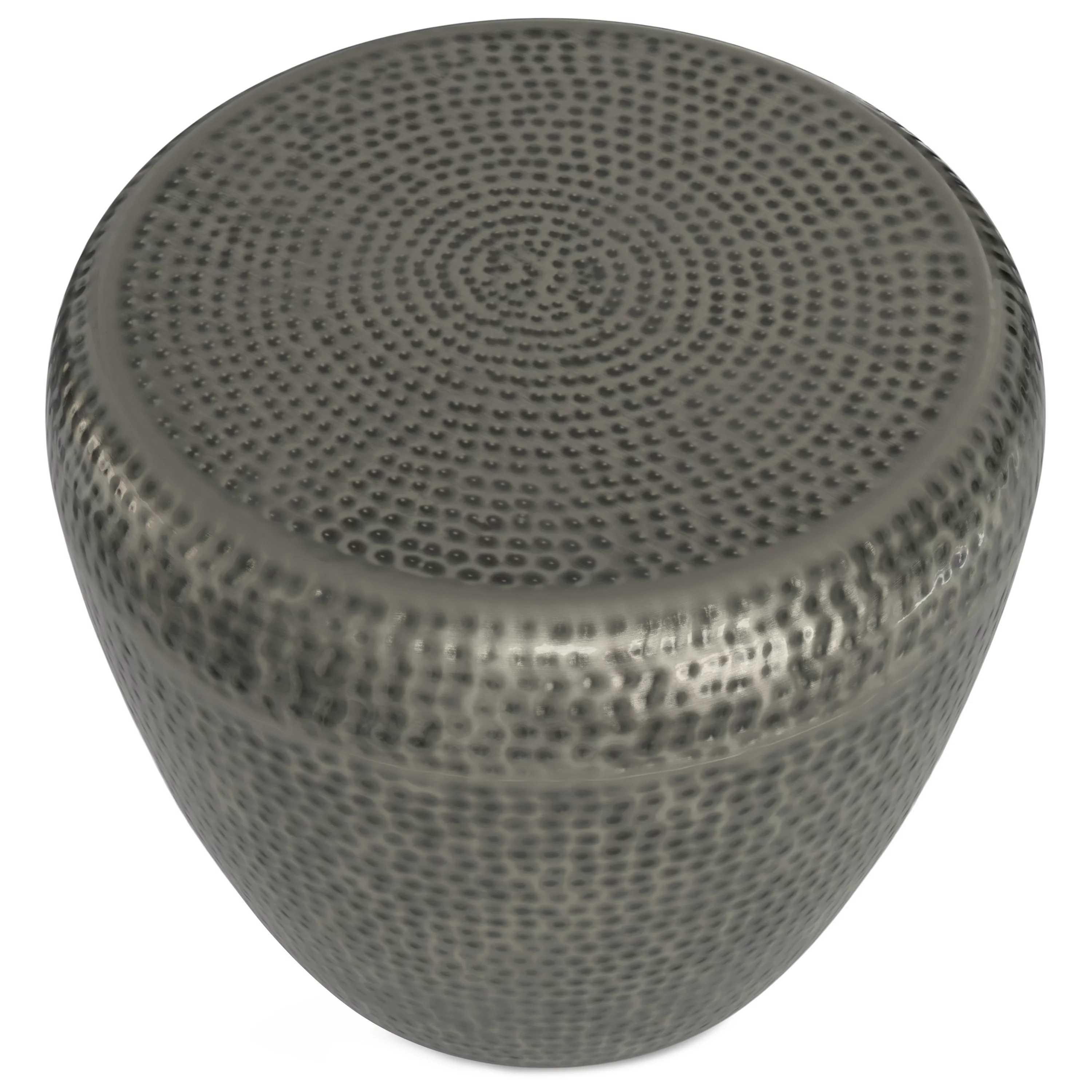 Simpli Home Preston Modern Industrial 22 inch Wide Metal Metal Side Table in Antique Silver , Fully Assembled