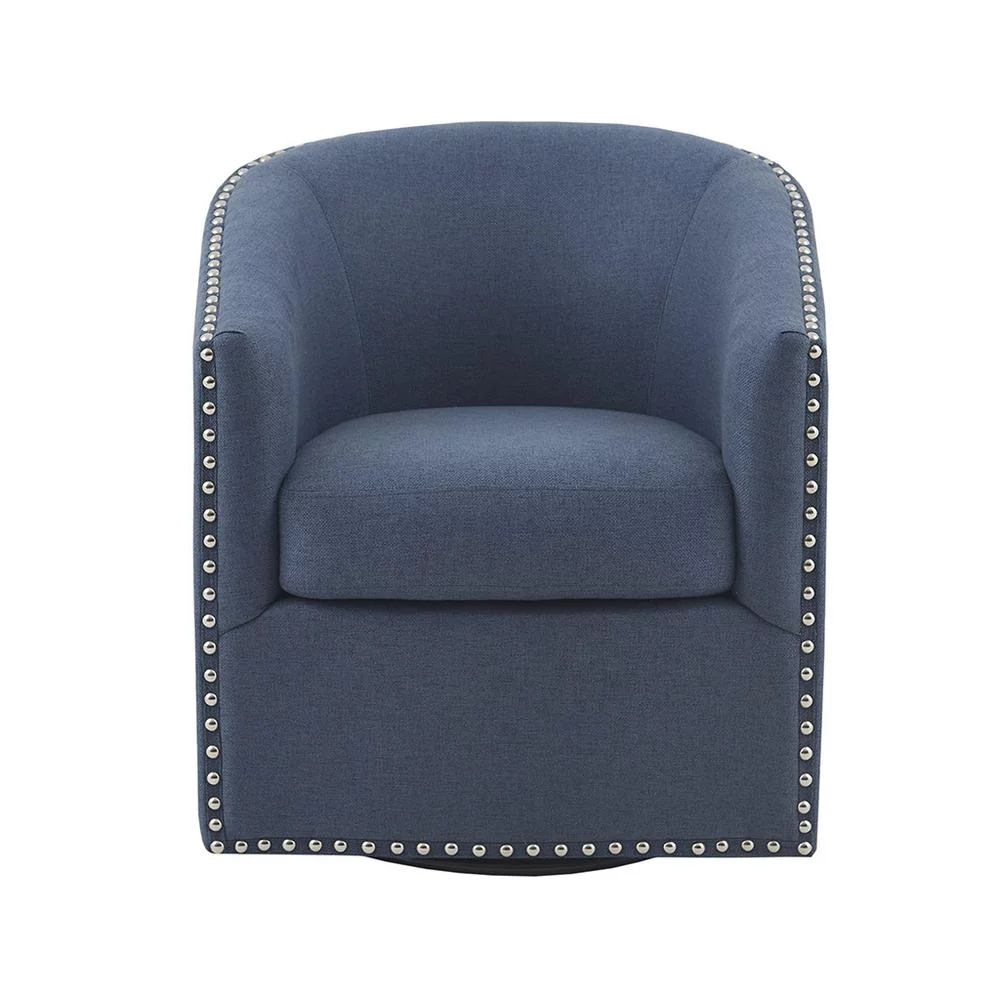 Blue Barrel Swivel Chair, Belen Kox