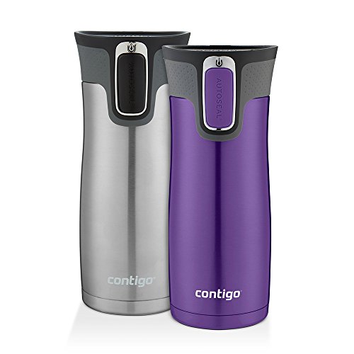 Contigo AUTOSEAL West Loop Vacuum-Insulated Stainless Steel Travel Mug with Easy-Clean Lid 20 oz Sake