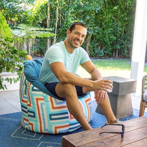 Big Joe Milano Lenox Denim Cobalt Beanbag Chair