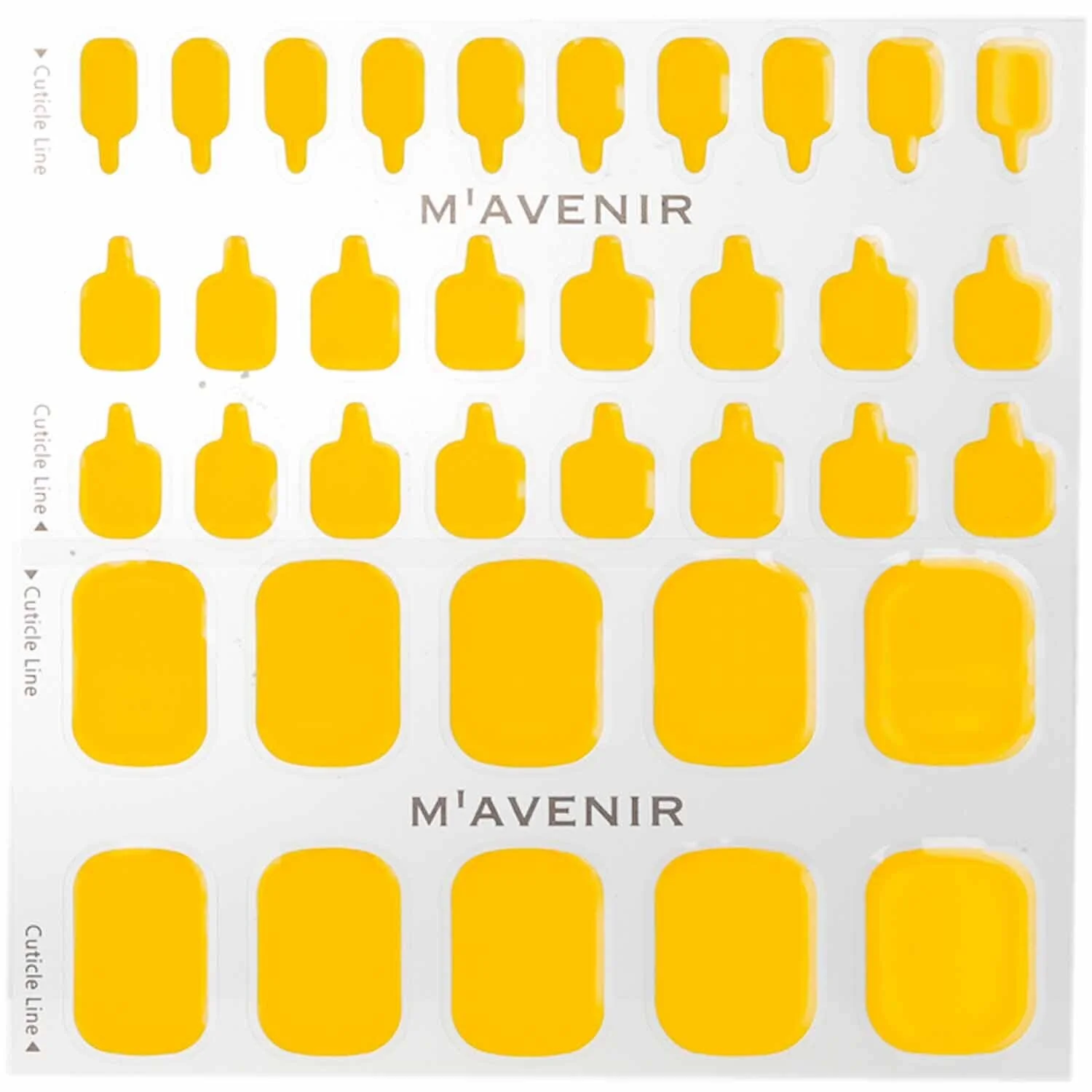Mavenir Nail Sticker (Yellow) - # Lemon Drop Nail  32pcs