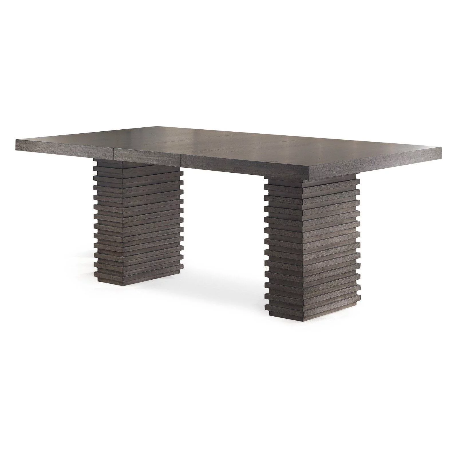Steve Silver Mila Washed Gray Twin Pedestal Dining Table