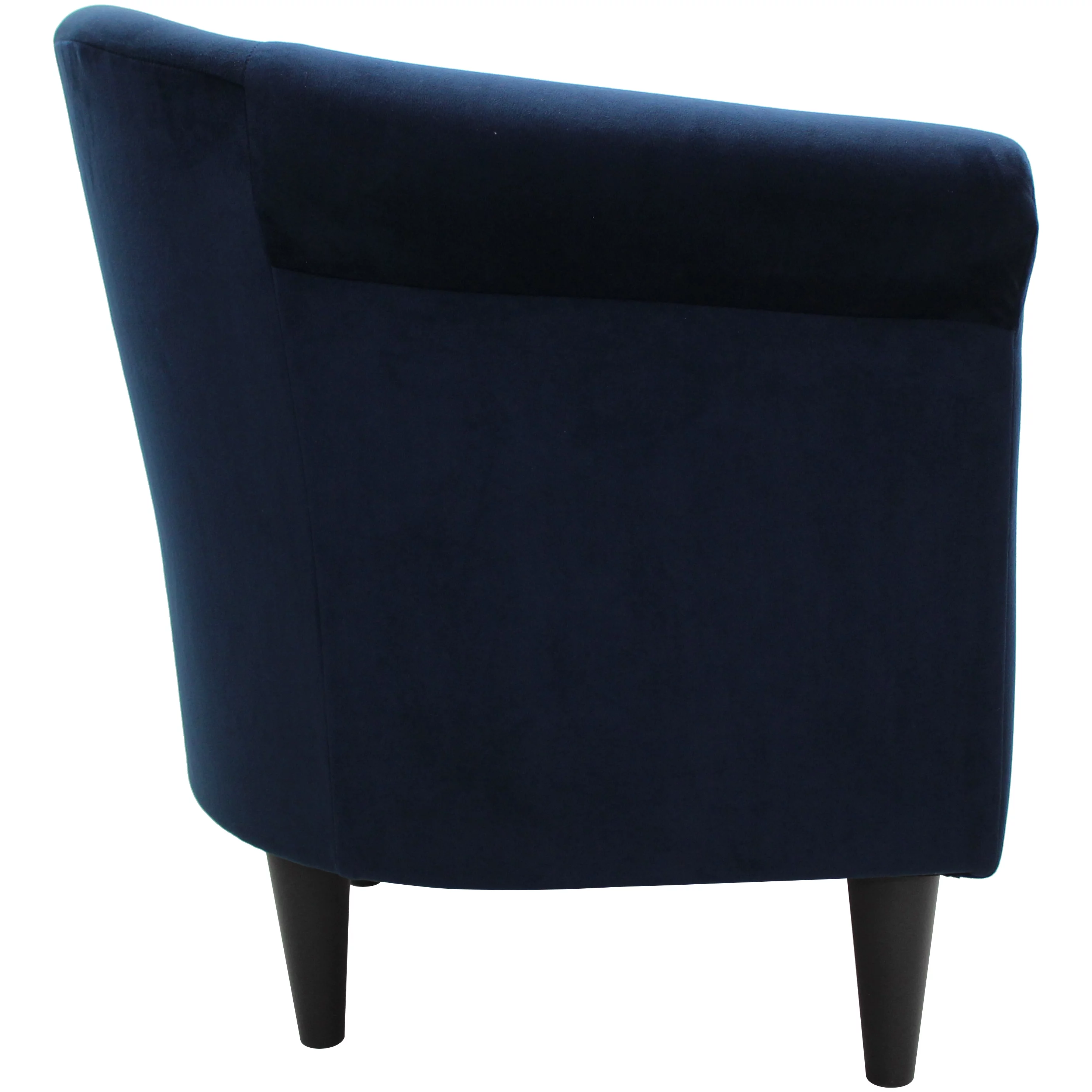 Mainstays Microfiber Bucket Accent Chair, Navy Blue
