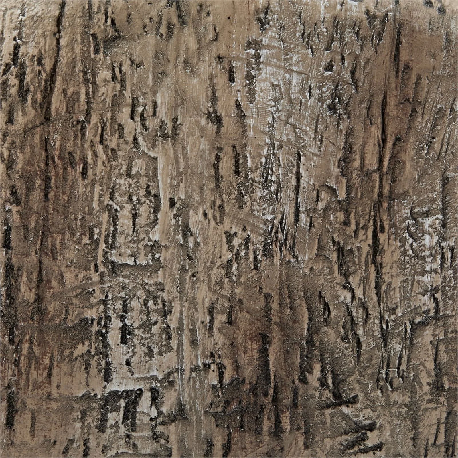 Linon Mabry Whale Sculptured Glass Top Rustic Accent Table in Driftwood Finish