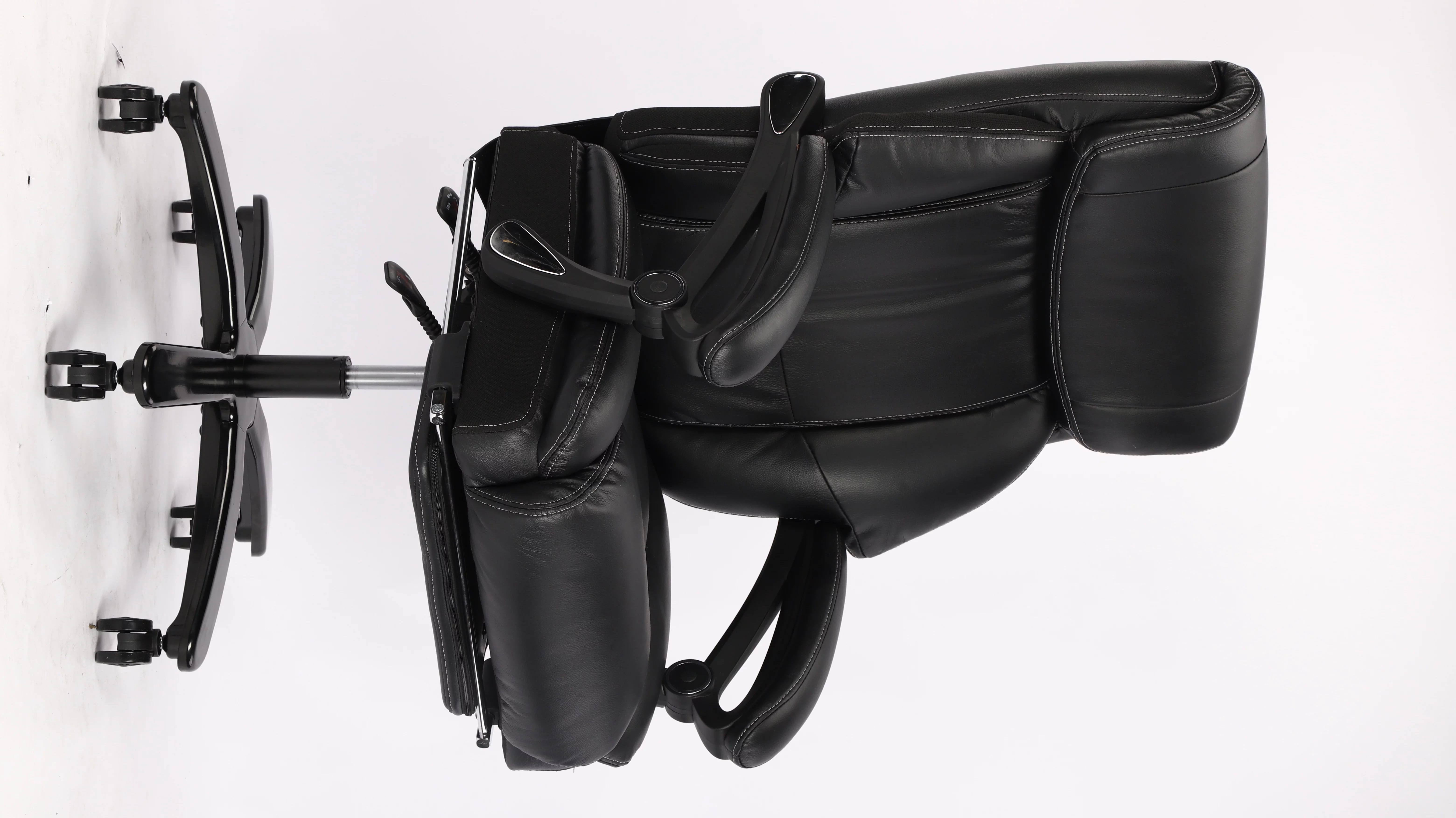 LANTRO JS Back Design Big and Tall Black Fabric Executive Office Chair