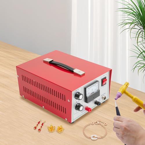 Portable Jewelry Spot Welder, Jewelry Welding Machine, Pulse Sparkle Spot Welder, Adjustable Permanent Jewelry Welder kit for Platinum Gold Silver Steel, 500W, Welding Diameter 0.5-1.2mm