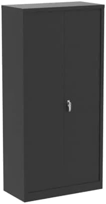 RUNFAYBIU Metal Wardrobe Closet - 72" Bedroom Armoires with Lock   Locker with Adjustable Shelves and Removable Hanging Rods (White)