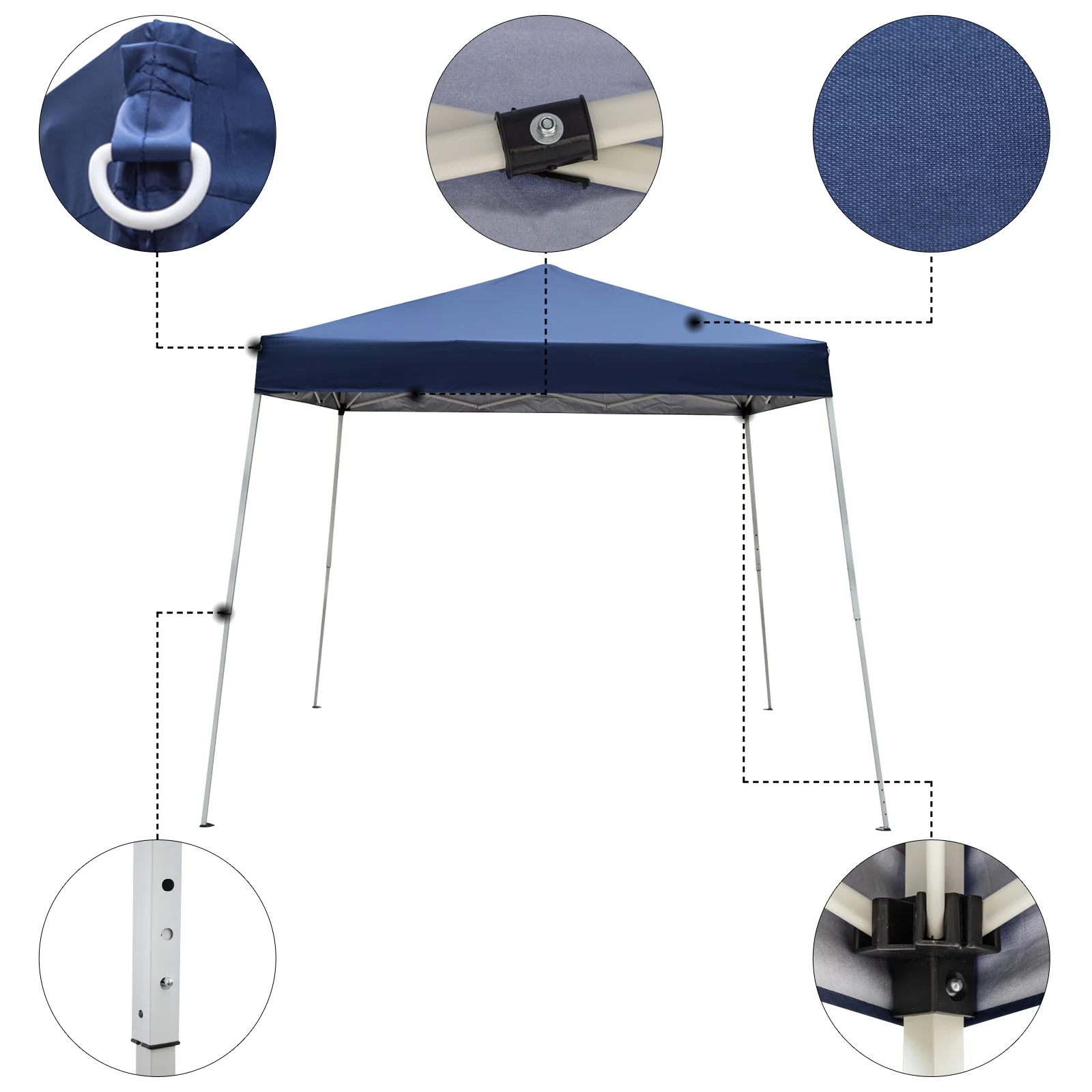 Ktaxon 10ft x 10ft Base/8ft x 8ft Top  Ez Pop up Anti Uv Patio Tent Folding Gazebo Backyard Canopy Sun Shade