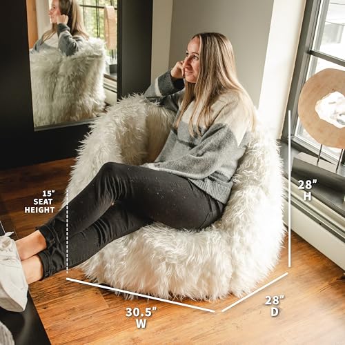 Big Joe Milano Lenox Denim Cobalt Beanbag Chair