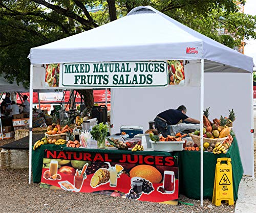 MASTERCANOPY Durable Pop-up Canopy Tent with 1 Sidewall (10'x10',White)