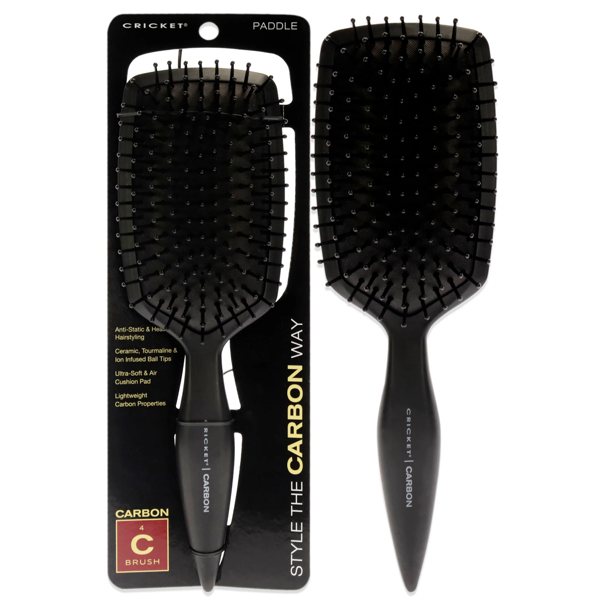 Carbon Paddle Brush by Cricket for Unisex - 1 Pc Hair Brush