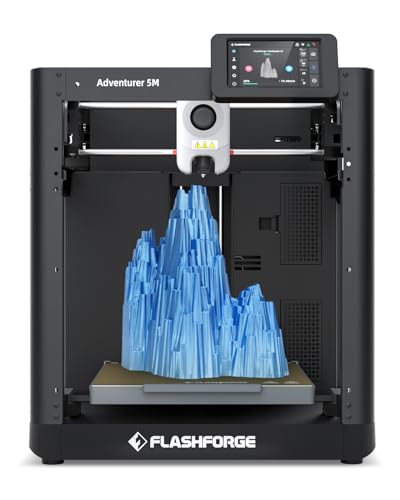 FLASHFORGE 3D Printer AD5M, CoreXY 600mm/s High-Speed Printer with 1-Click Auto Leveling, High-Temp Direct Drive Extruder, 3s Quick-Swap Nozzle, 220×220×220mm Build Volume