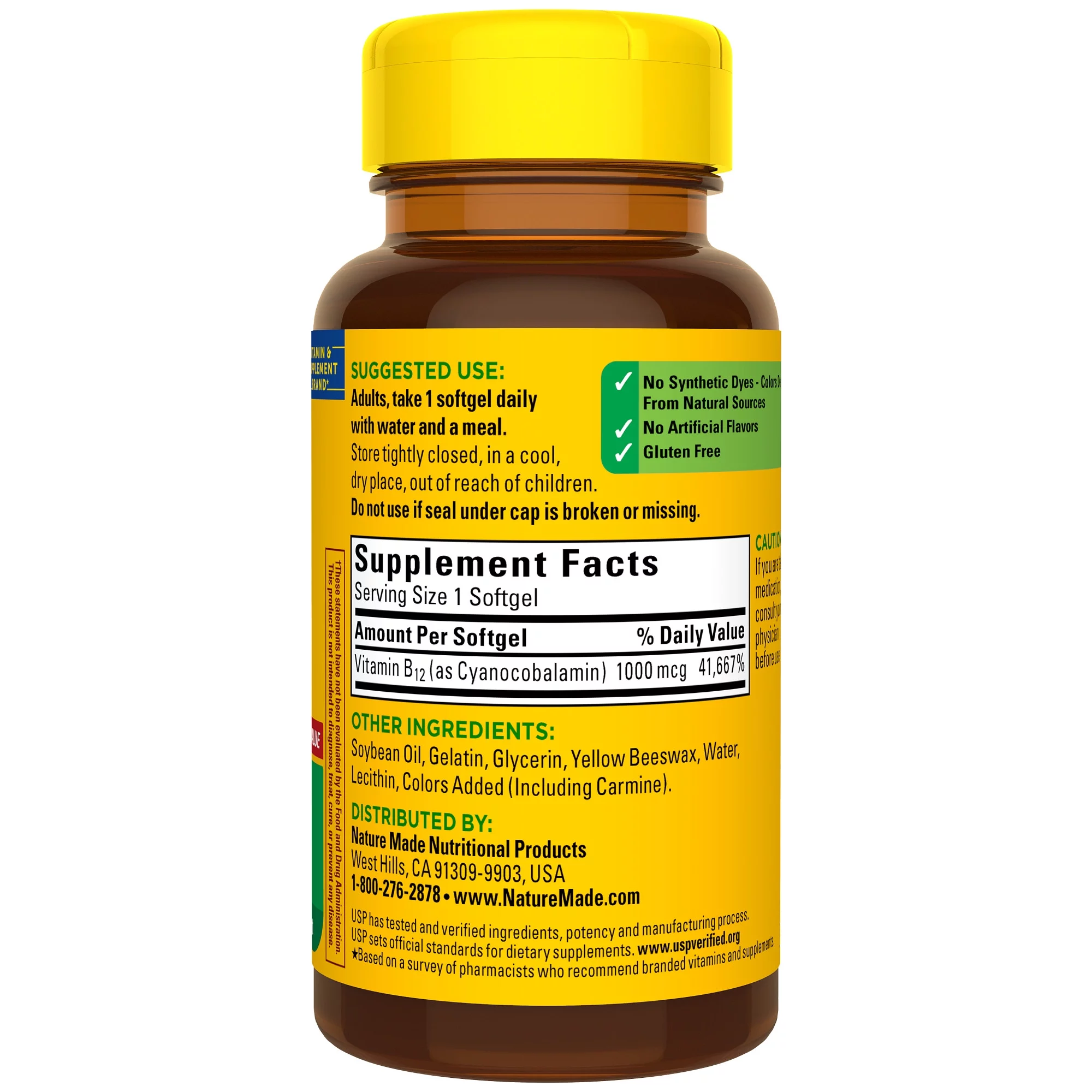 Nature Made Vitamin B12 1000 mcg Softgels, Dietary Supplement, 310 Count