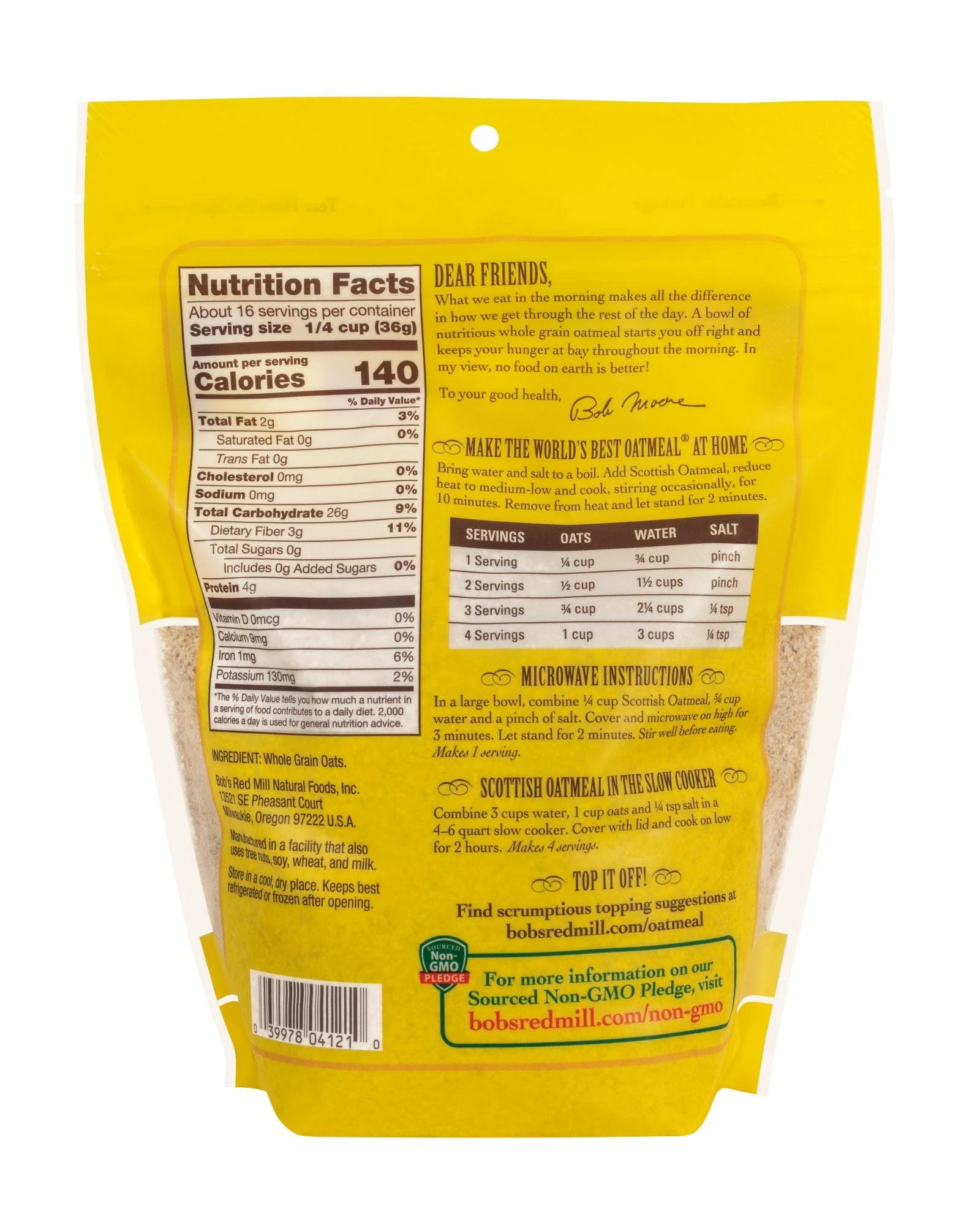 Bob,S Red Mill Scottish Oatmeal, 20-Ounce (Pack Of 4)