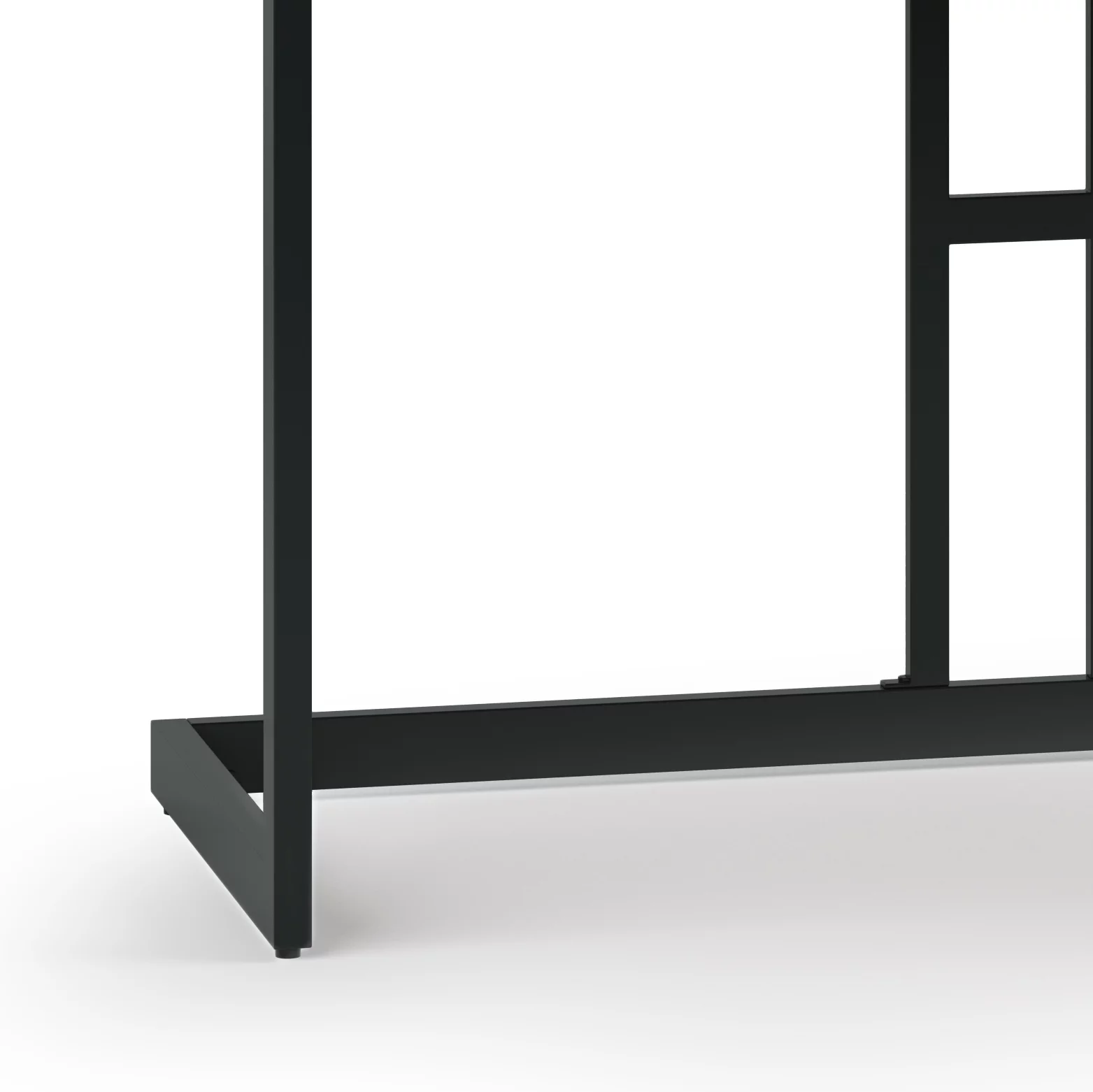 Simpli Home Erina Wood Small Desk in Distressed Charcoal Brown