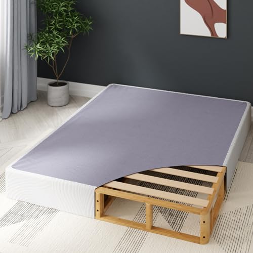 ZINUS Edgar 4 Inch Wood Box Spring, Mattress Foundation, Sturdy Wood Structure, Low Profile, Easy Assembly, King
