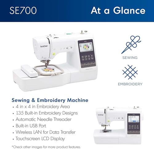 Brother SE700 Embroidery & Sewing Machine with Starter Bundle