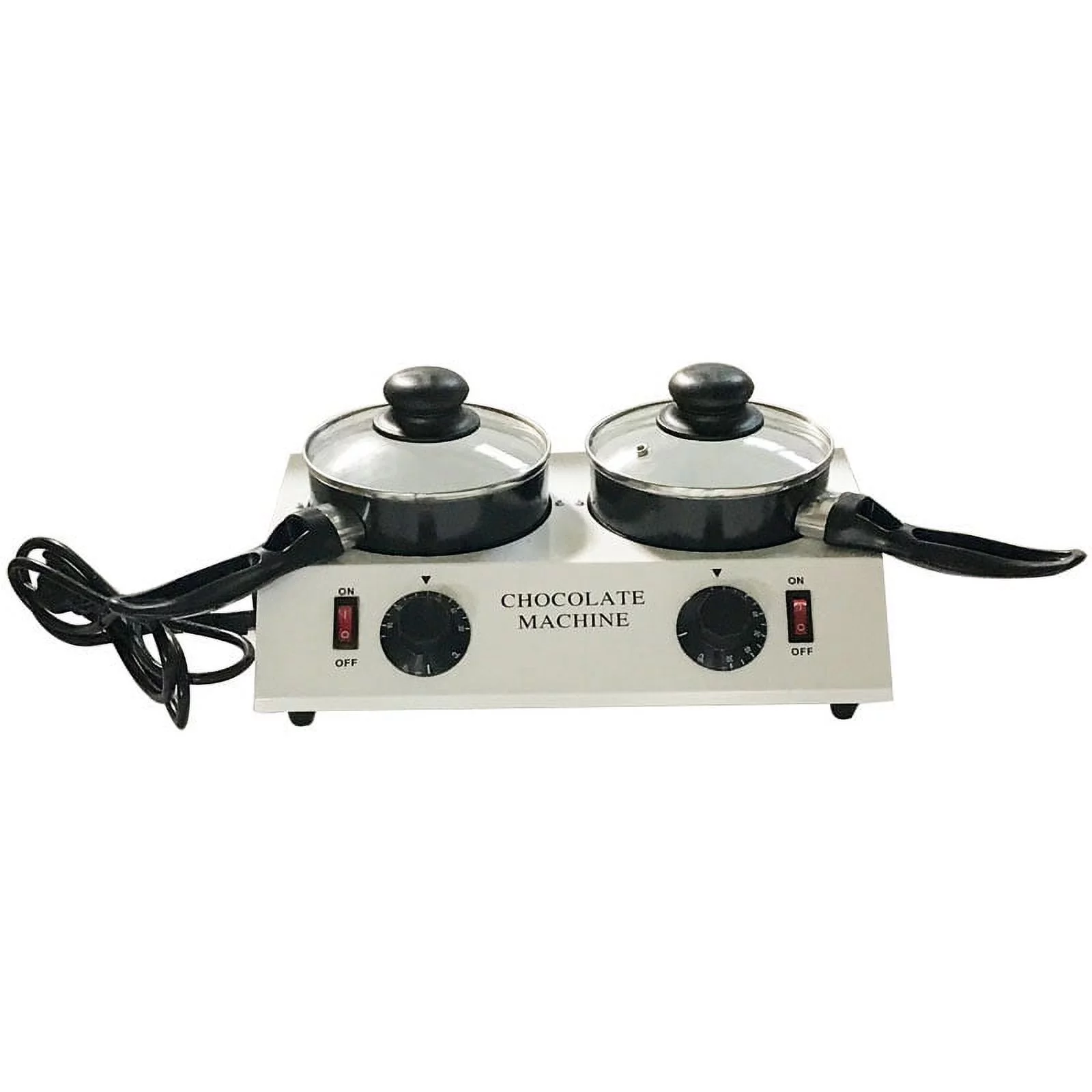 INTSUPERMAI Double Cylinders Chocolate Candy Butter Warming Tempering Melting Machine with 2 pots