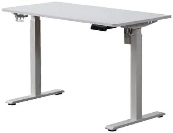 HJNIUNIU Electric Height Adjustable Standing Desk  55" Home Office Wooden Computer Desk Ergonomic Memory Control Workstation Sit Stand Desk  Grey Oak