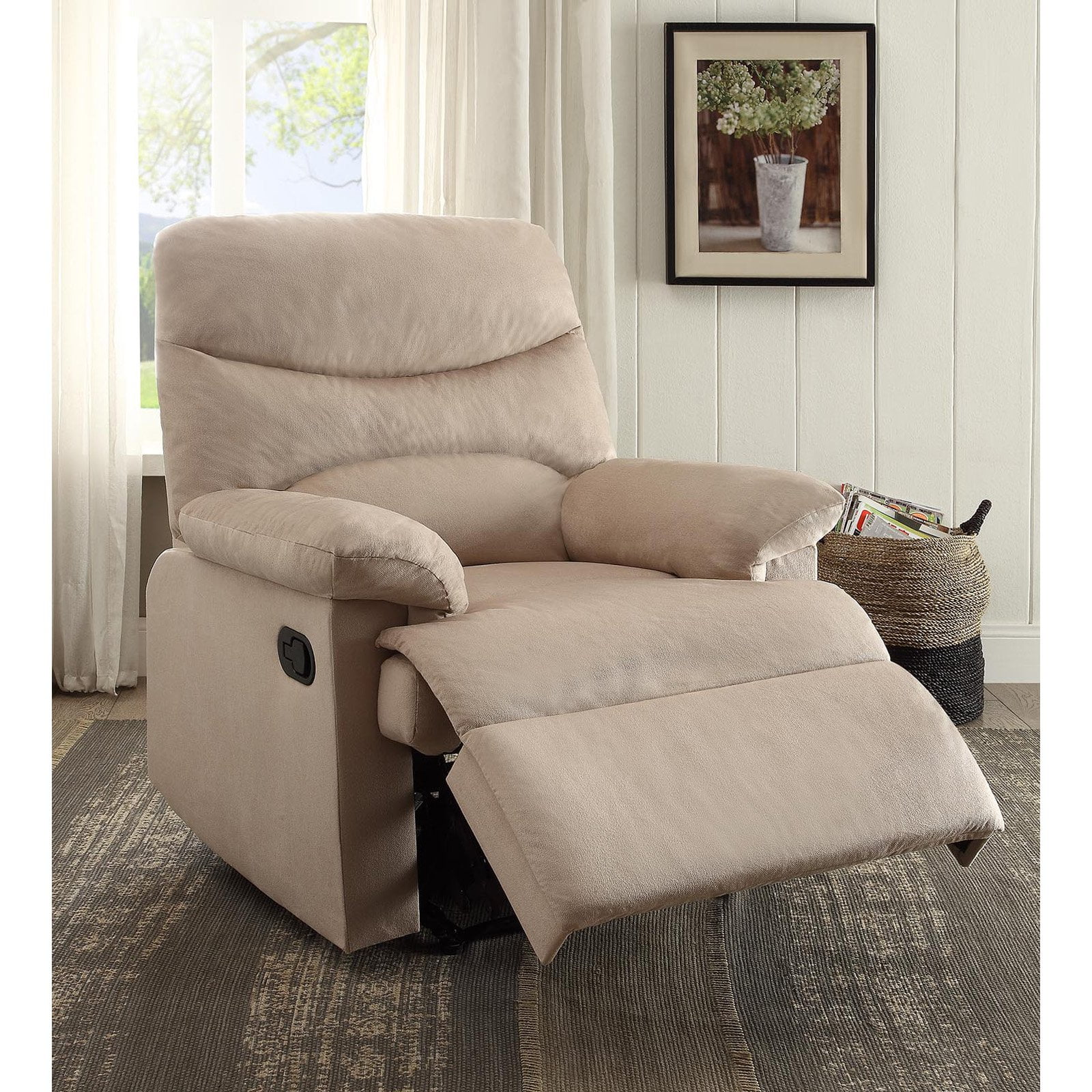 Oakwood Woven Fabric Recliner, Beige