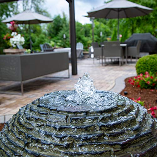 Aquascape 78290 Medium Stacked Sphere Water Fountain Kit, Slate Gray, Landscape Kit