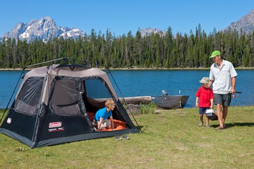 Coleman Instant Tent with 1-Minute Setup, 4/6/8/10 Person Tent with Pre-Attached Poles, Air Vent, & Carry Bag