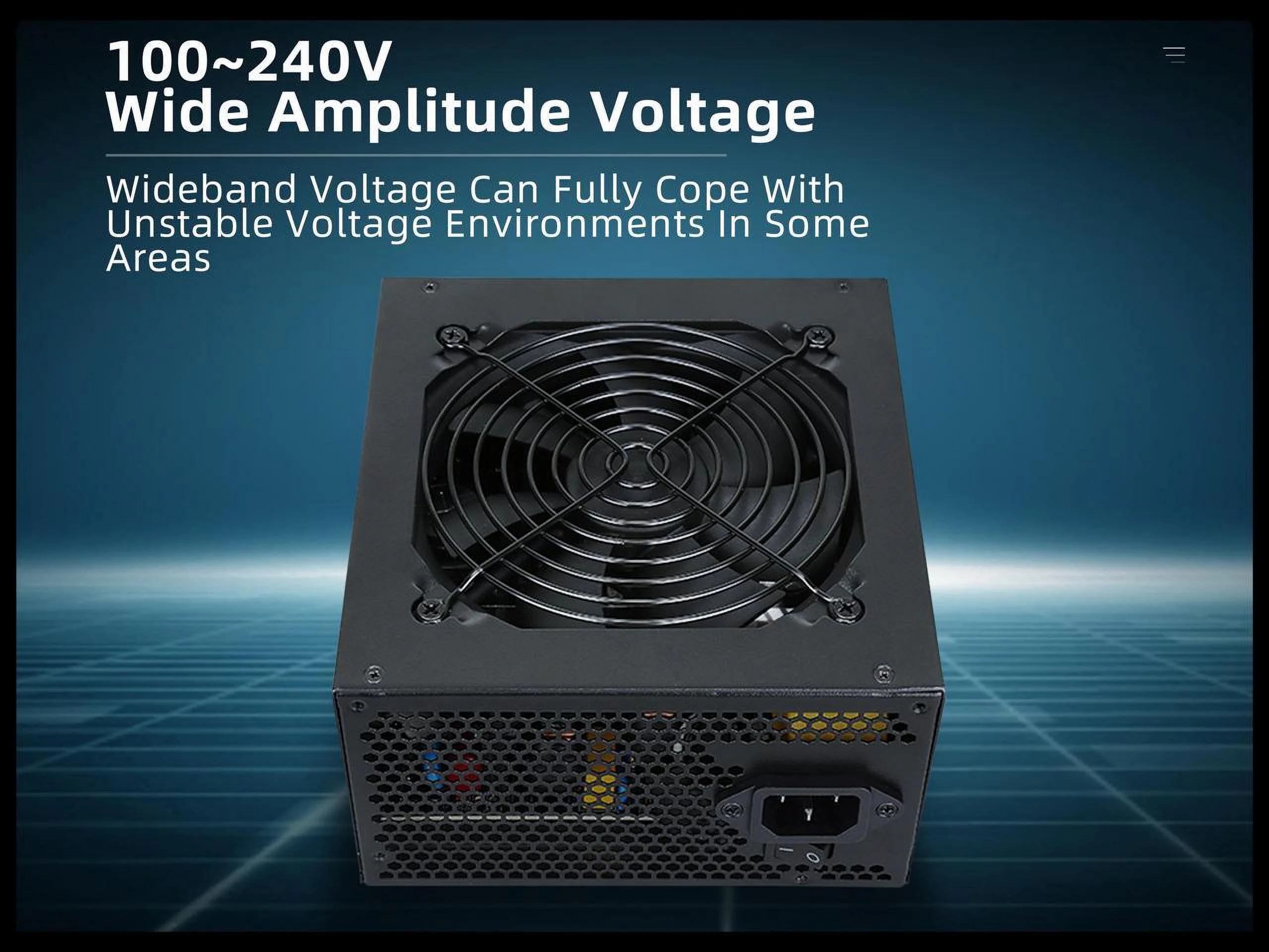 SAMA 550W Power Supply 80+ Gold Certified ECO Mode 12V FDB Fanless & Silent Mode PFC PC PSU ATX Power Supply Black 10 Years Warranty