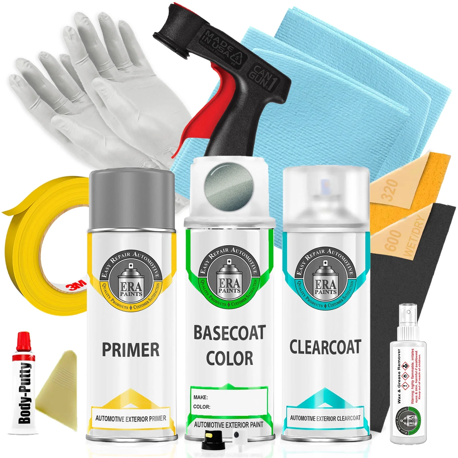 For HONDA (G532M - Opal Sage Metallic) Exact Match Aerosol Spray Touch Up Paint Clearcoat Primer and Pro Prep Kit - Pick Your Color