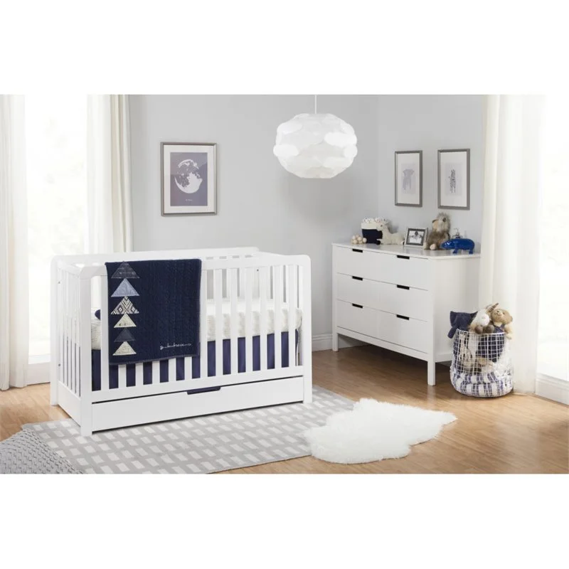 Carter's By DaVinci Colby 4-In-1 Convertible Crib With Trundle Drawer in White