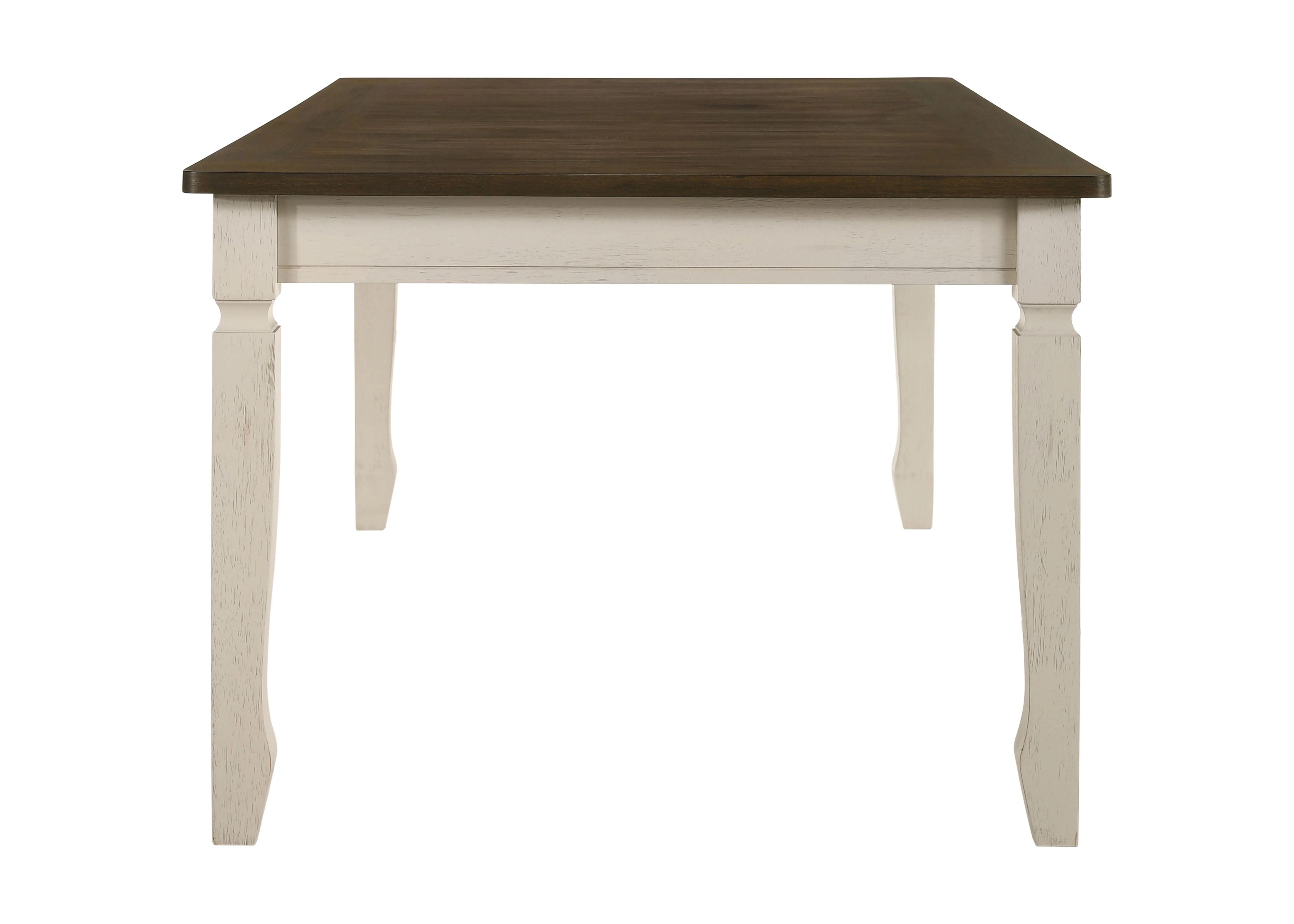 ACME Fedele Dining Table, Weathered Oak & Cream Finish 77190