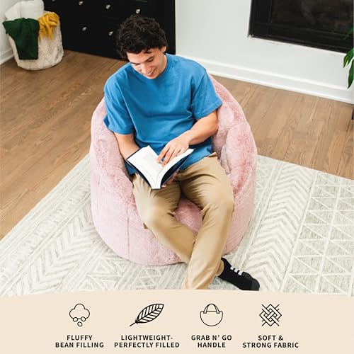 Big Joe Milano Lenox Denim Cobalt Beanbag Chair