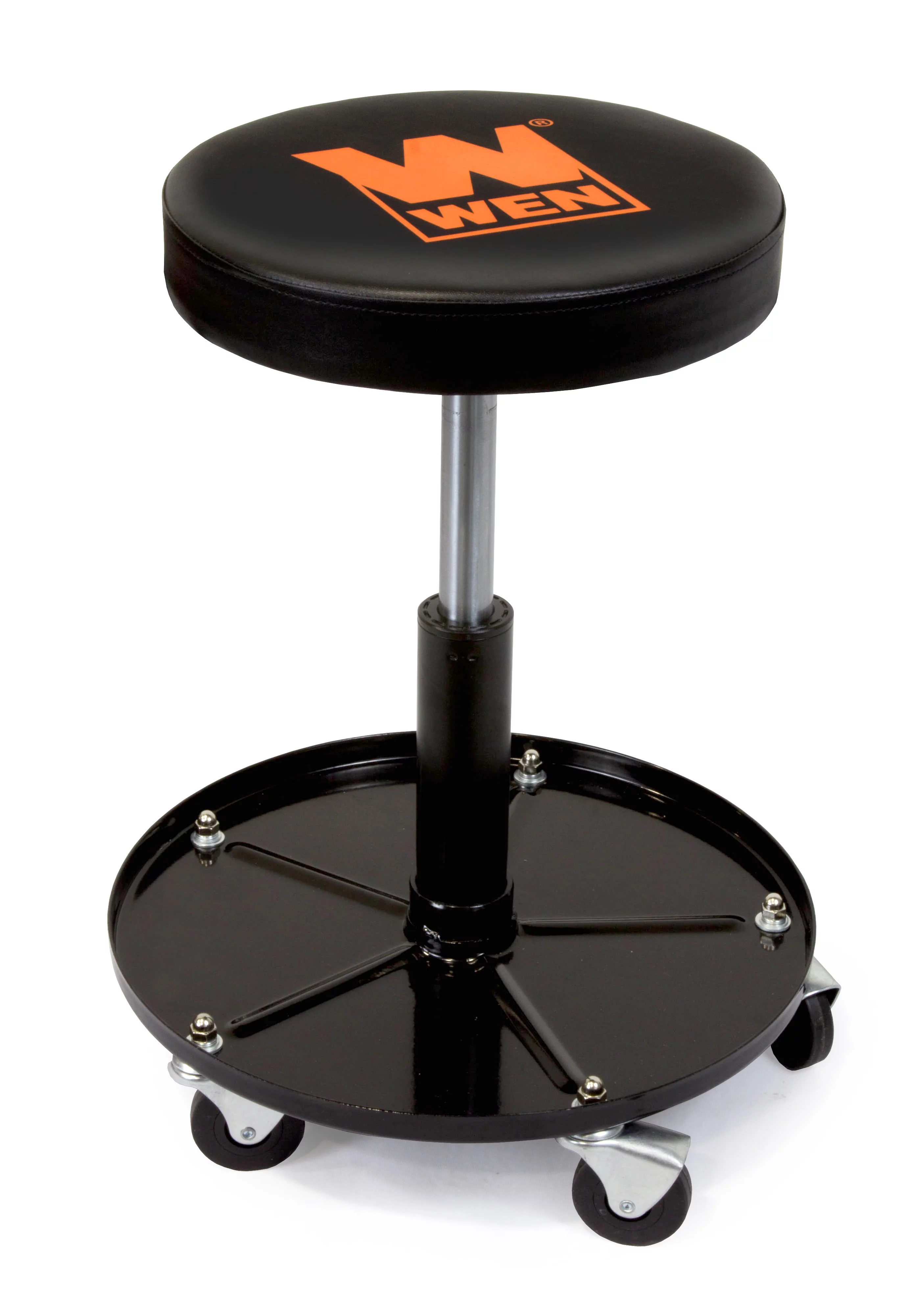 WEN Products Adjustable Height & Swivel Indoor Stool, Black