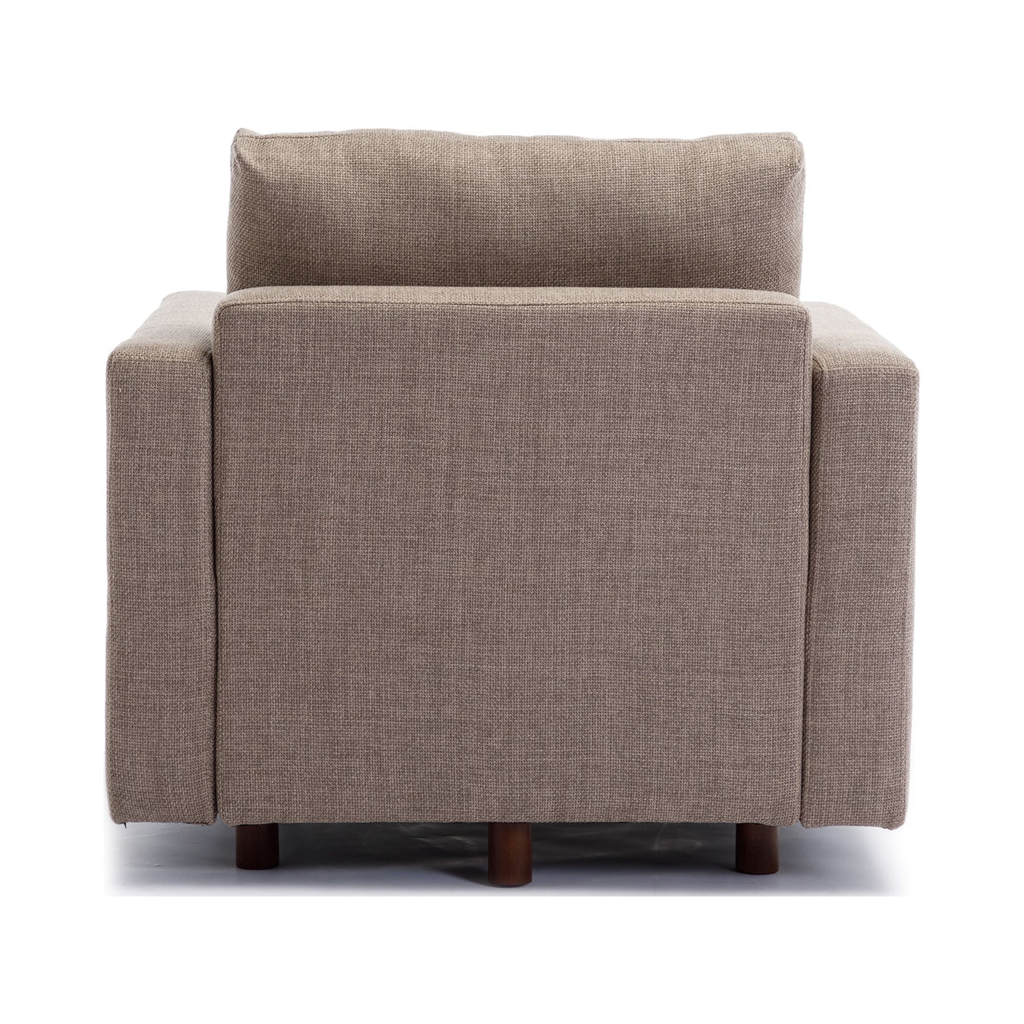 Single Seat Module Sofa Sectional Couch,Cushion Covers Non-removable and Non-Washable,Brown