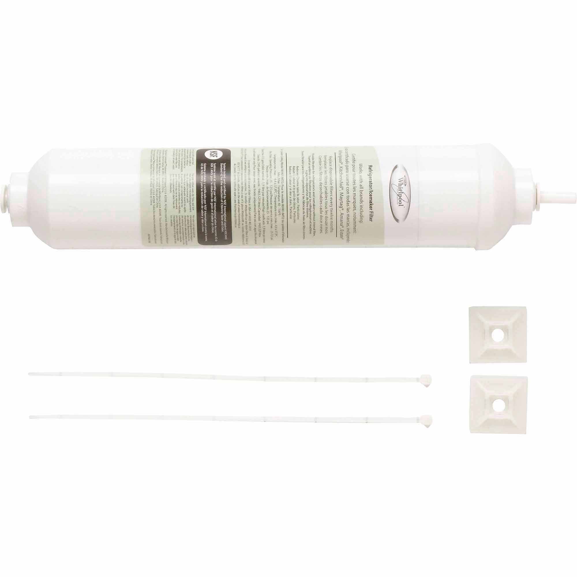 Genuine Whirlpool 4378411RB In-Line Refrigerator Ice & Water Filter, White