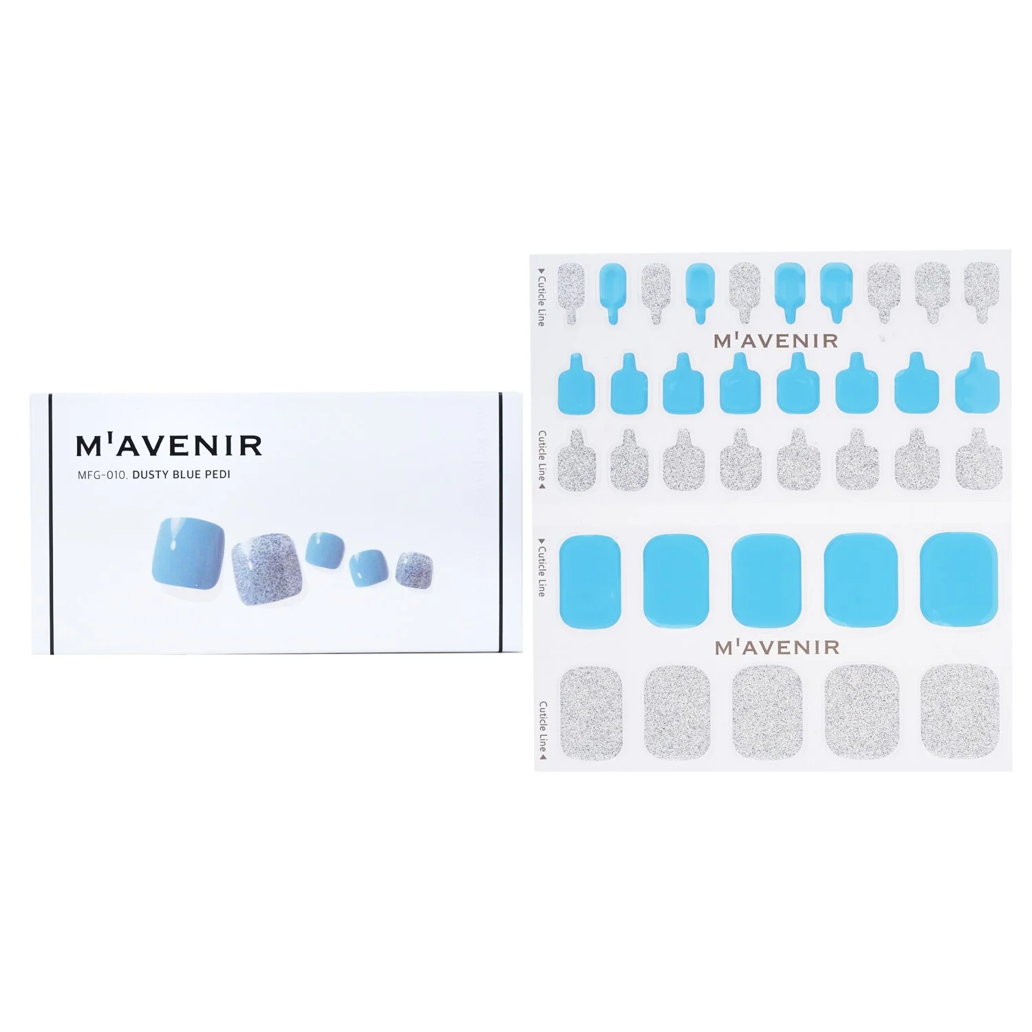 Mavenir Nail Sticker (Blue) - # Classic Navy Nail  32pcs