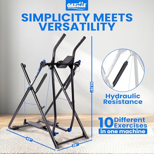 Gazelle Tony Little Total Body Fitness Workout Exercise Elliptical Glider Supports 250-300lbs with Low-Impact Design for Home Gym