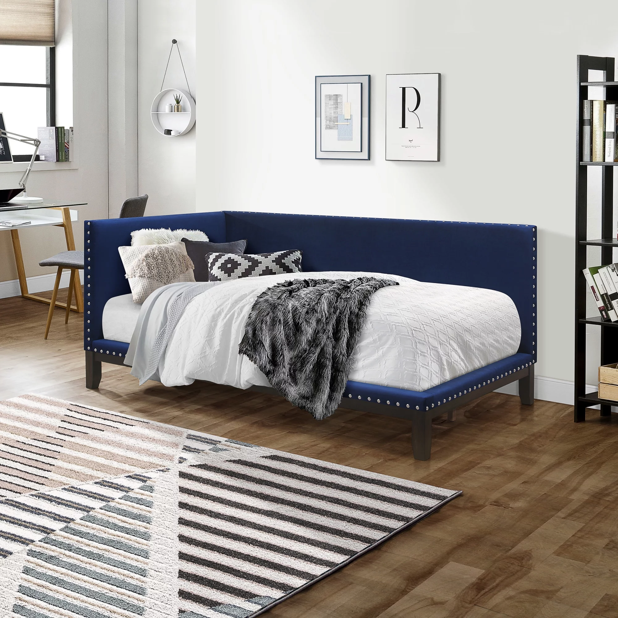 Tranquility Upholstered Daybed, Sapphire Navy