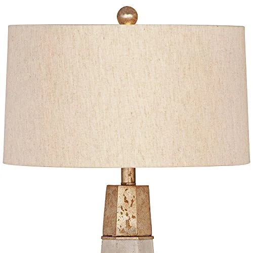 Bassett Mirror Rowan Table Lamp in Beige Cement Stone