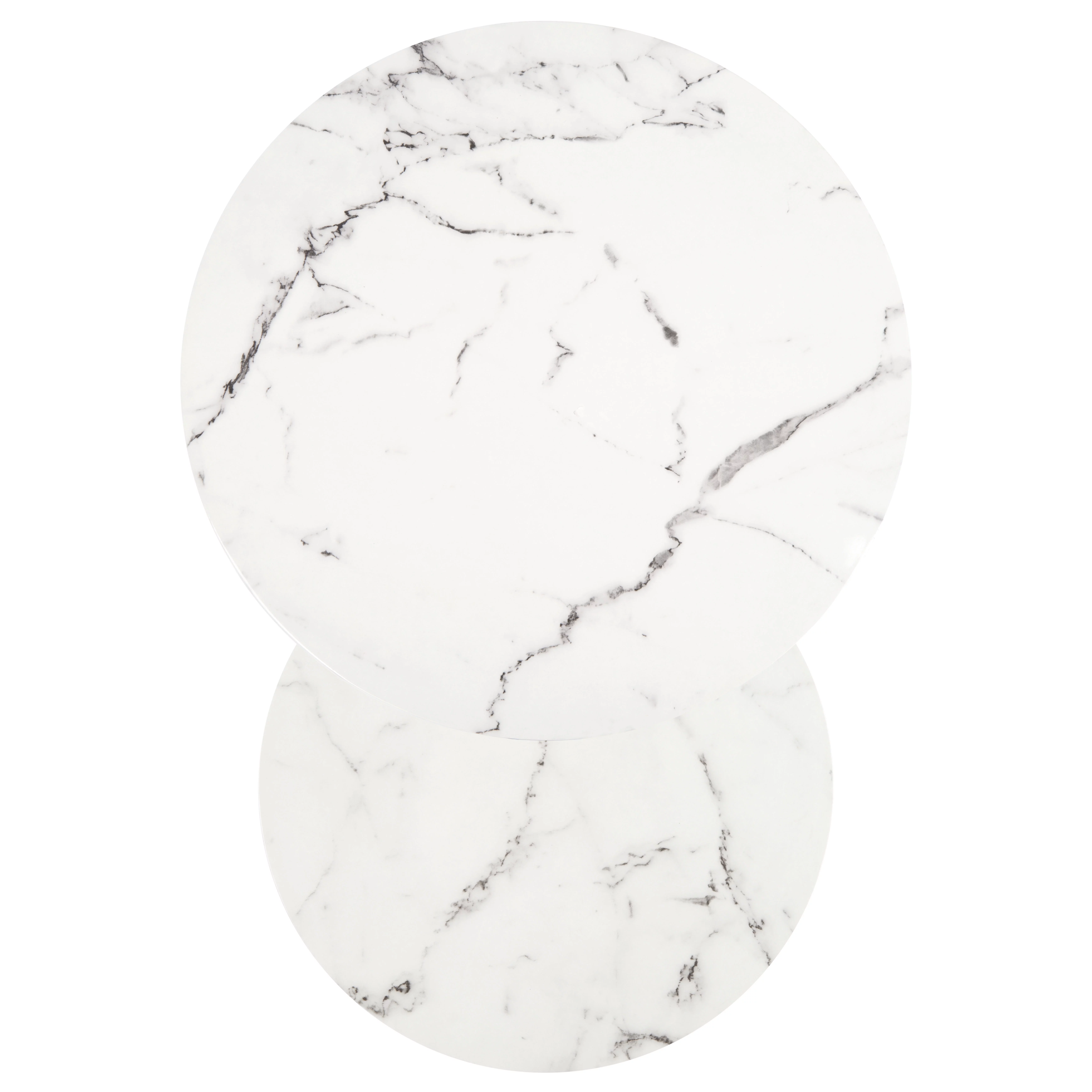 SAFAVIEH Peppino 2 Round Nesting Coffee Table, White/Black