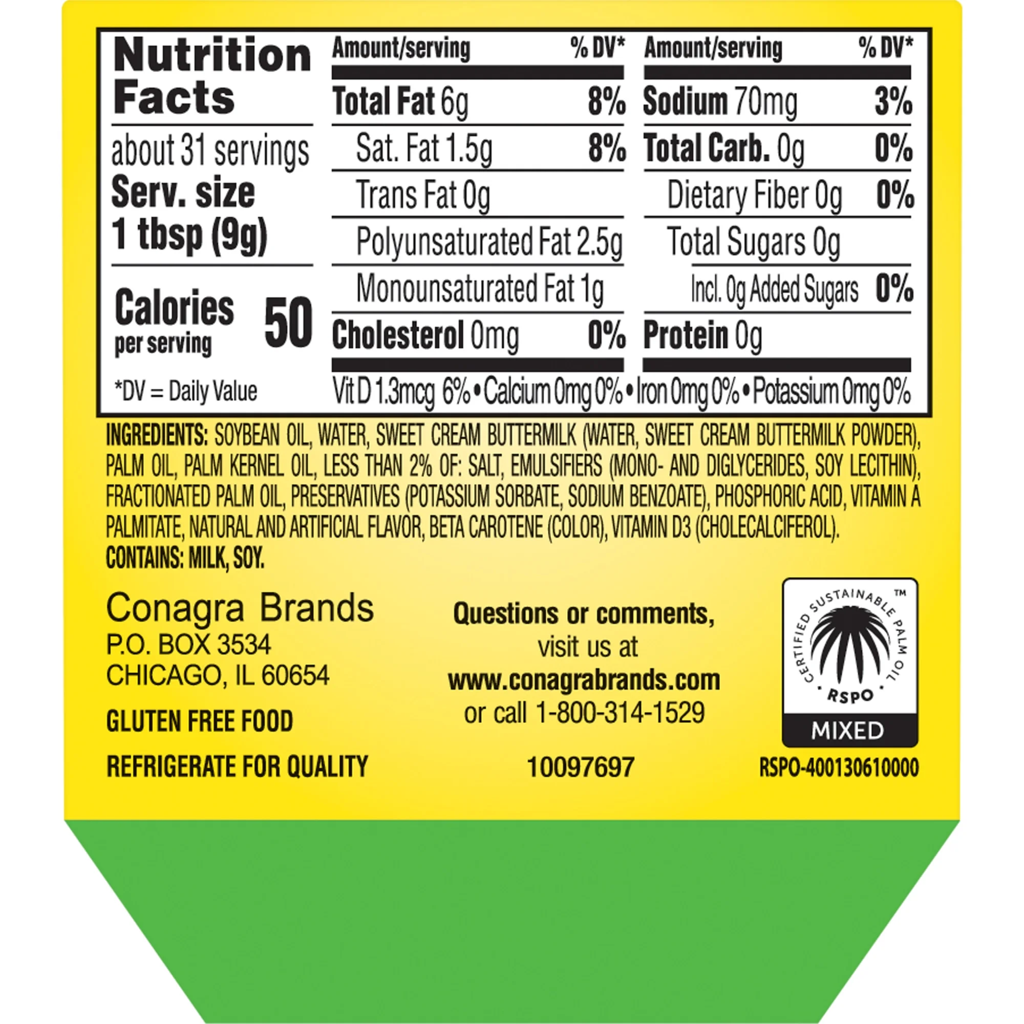 Move Over Butter Sweet Cream Buttermilk Whipped Vegetable Oil Spread, 10.05 oz