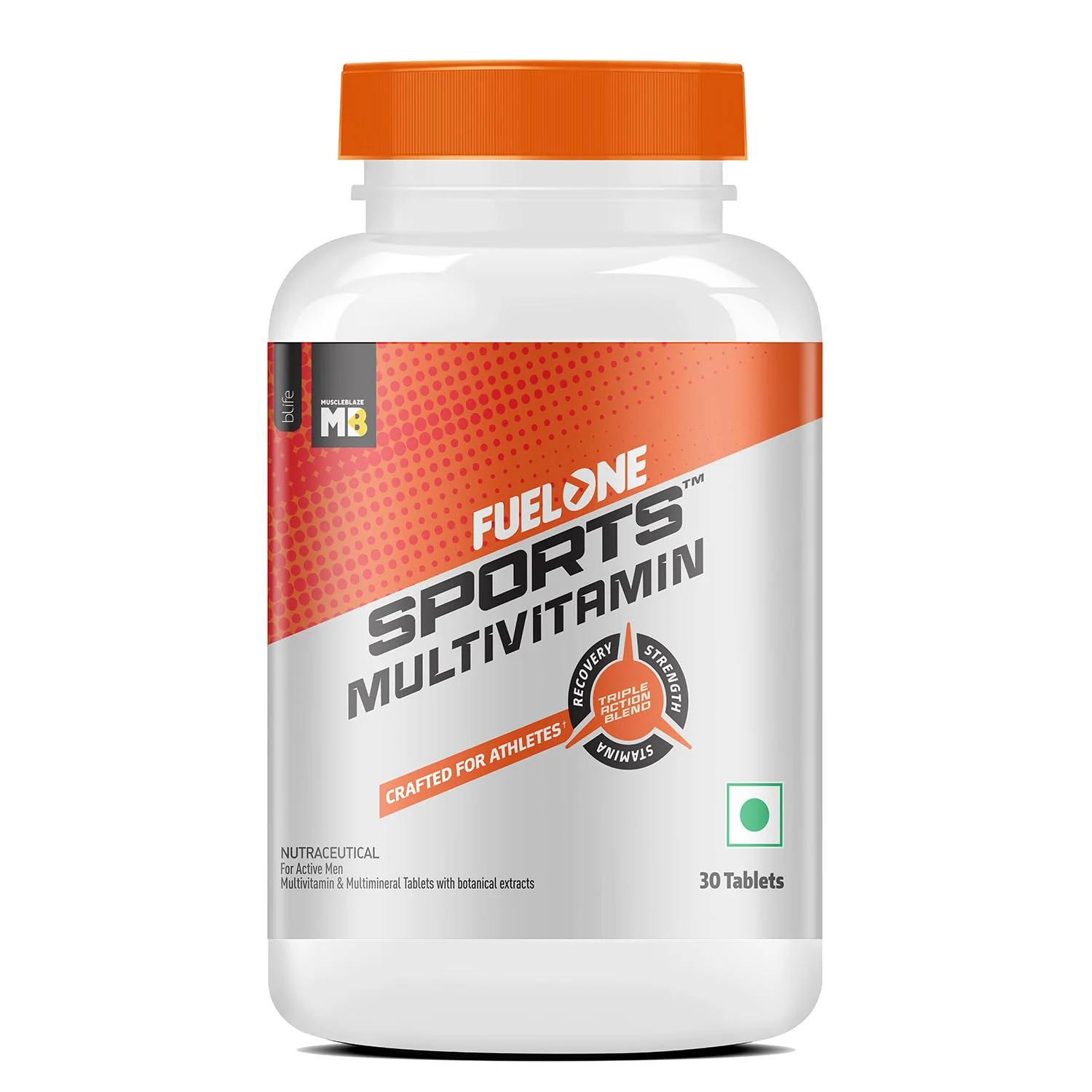 Muscleblaze Fuel One Sports Multivitamin, Triple Action Blend For Strength, Stamina & Recovery, 30 Multivitamin Tablets