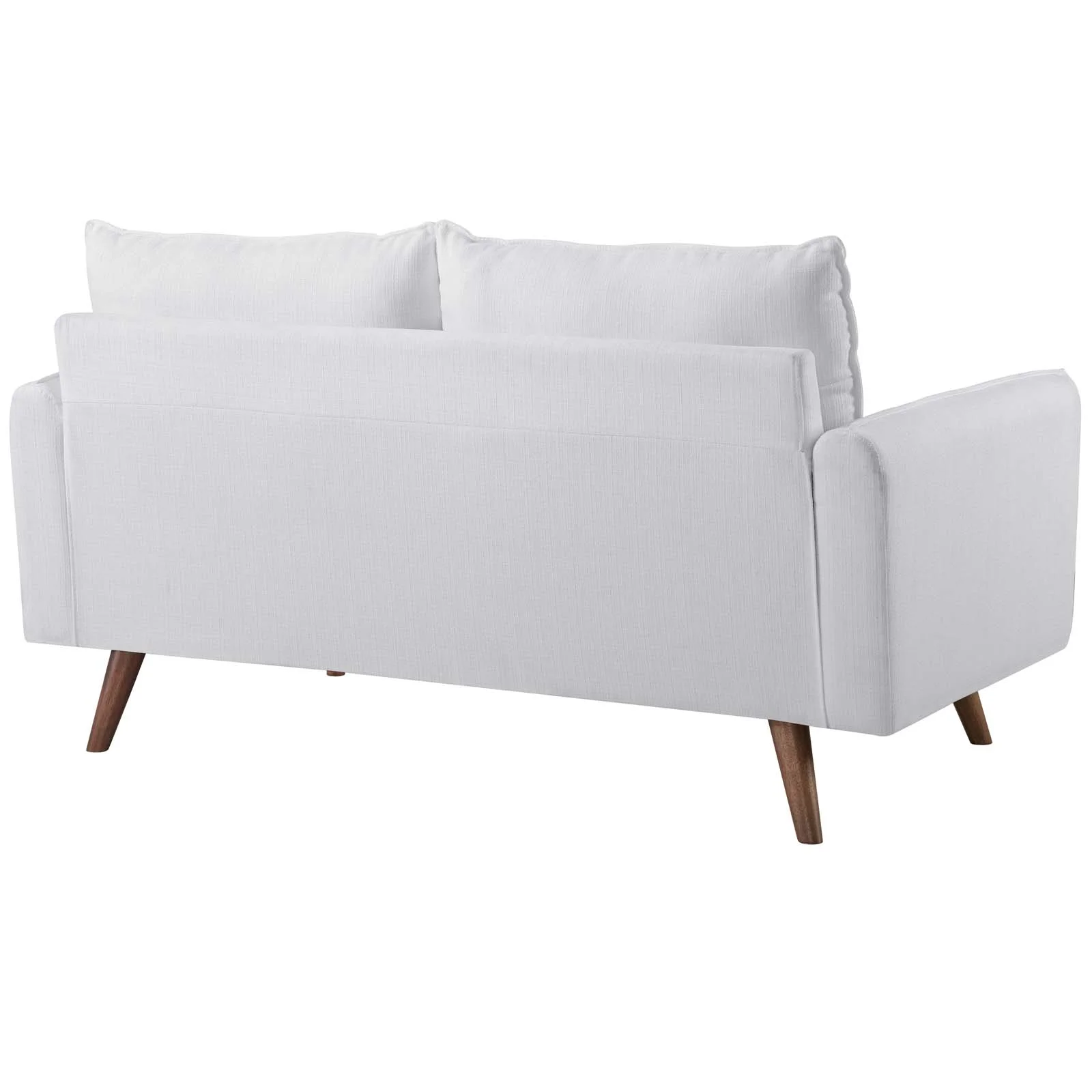 Modway Revive Upholstered Fabric Sofa and Loveseat Set in White